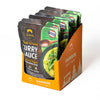 Packaging of Siam Thai Green Curry Sauce with an orange display stand on a white background