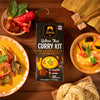 Siam Yellow Thai Curry Kit with ingredients on a wooden table
